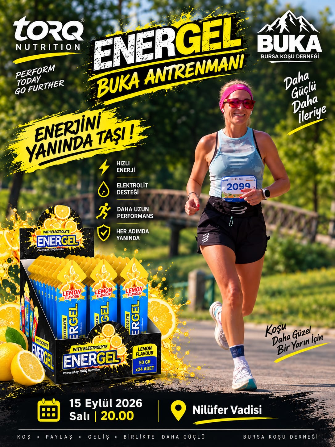 Torq Nutrition yarış beslenmesi ve enerji jelleri